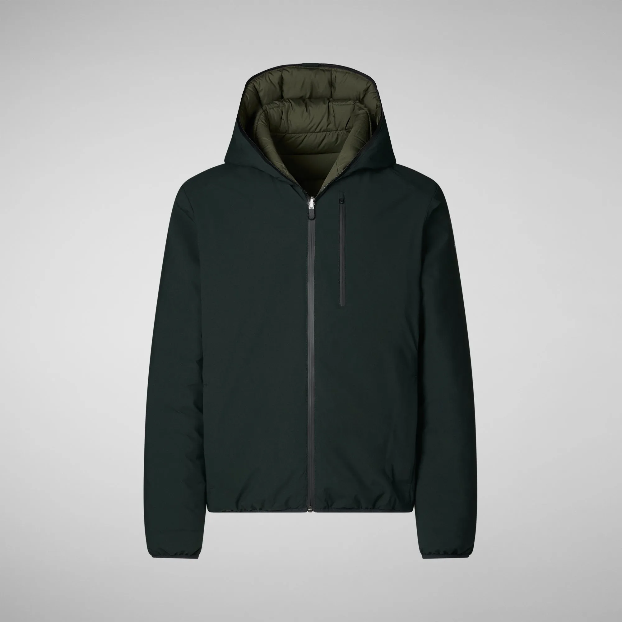 Man's animal free jacket Ezra in green black