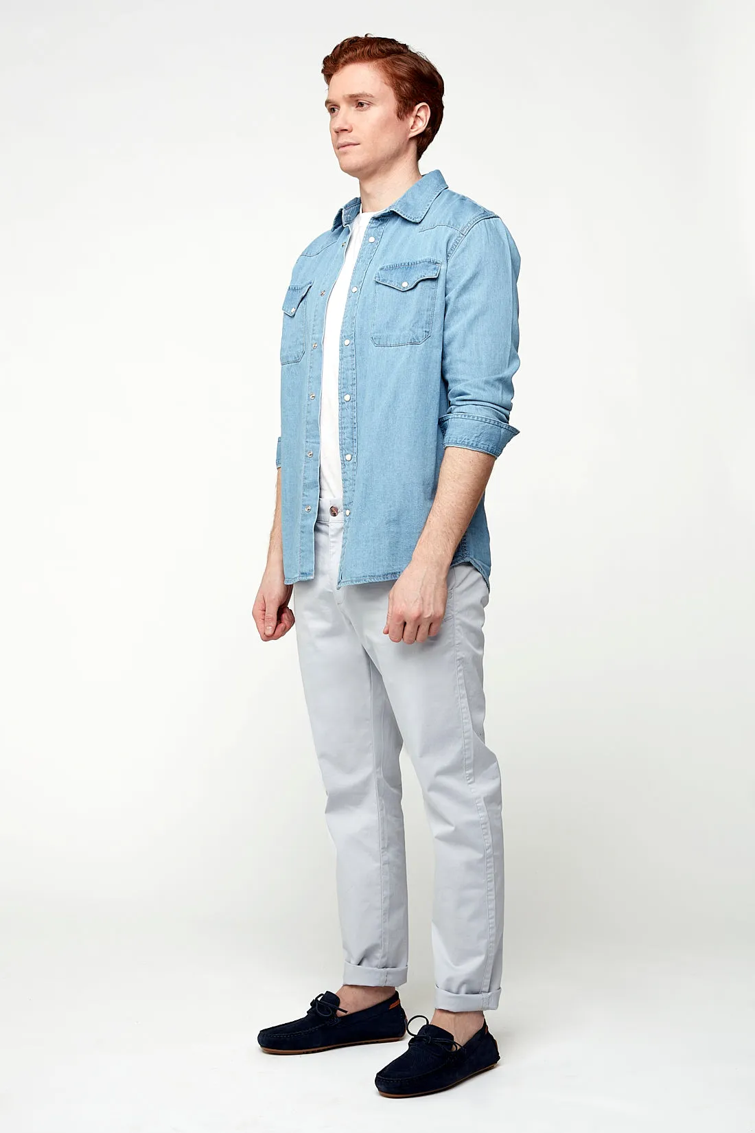 MARLEY - Slim Fit Chinos - Frost Blue