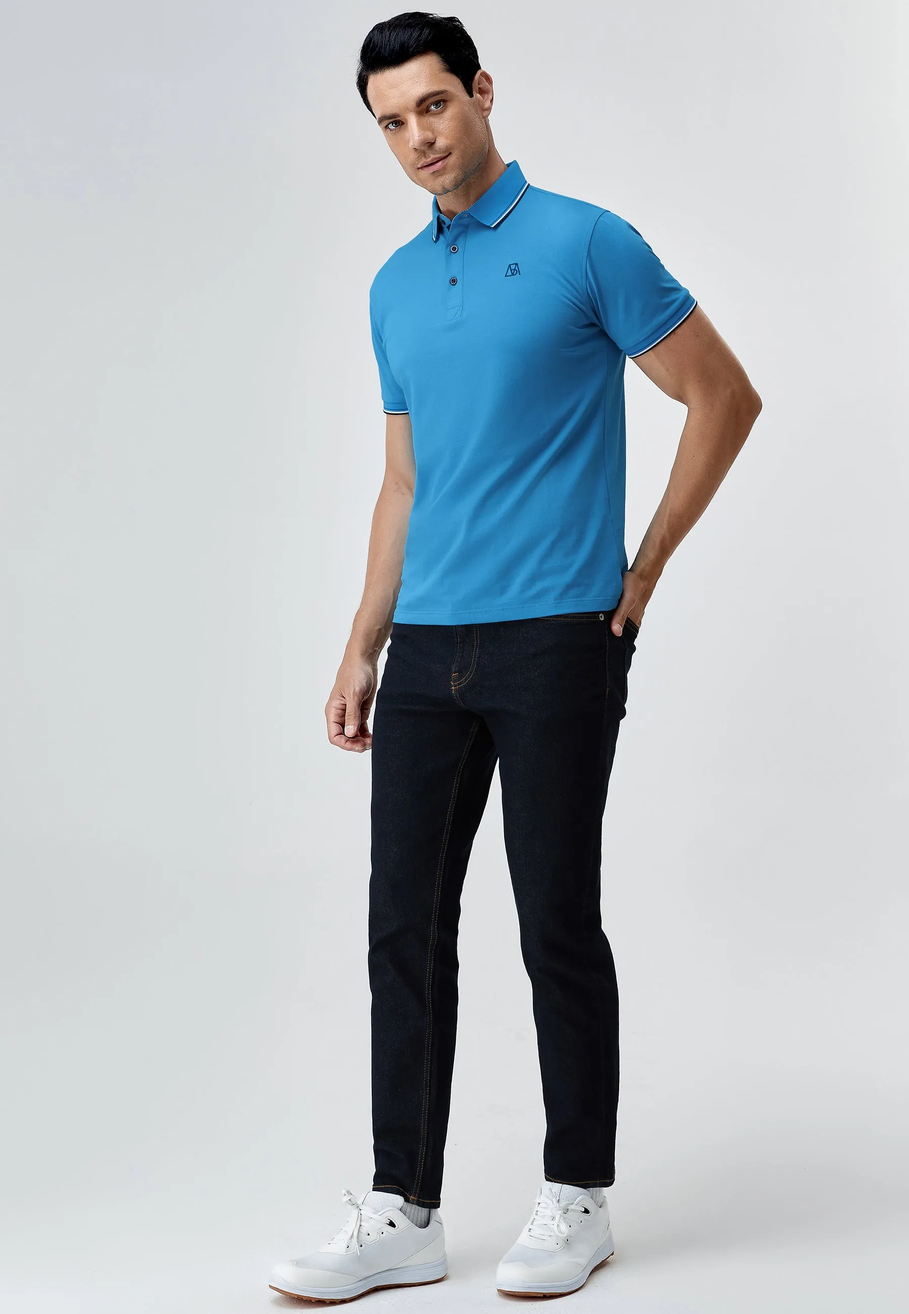 Men Silk Cotton Polo