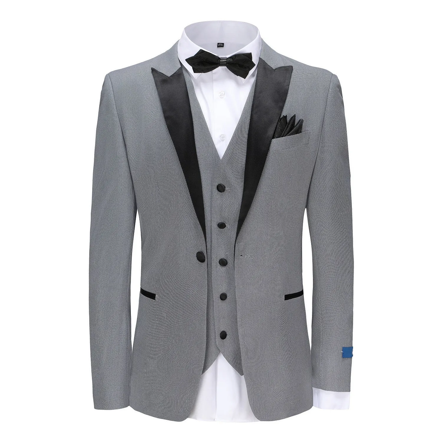 Men's 3PC Birdseye Peak Lapel Tuxedo Set