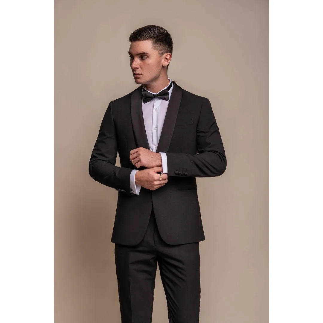 Mens Black Tuxedo 2 Piece Shawl Collar Suit