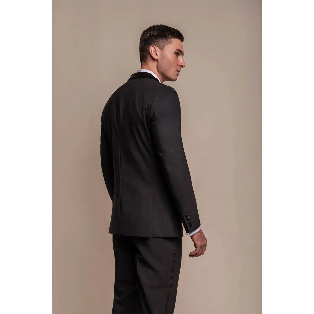 Mens Black Tuxedo 2 Piece Shawl Collar Suit