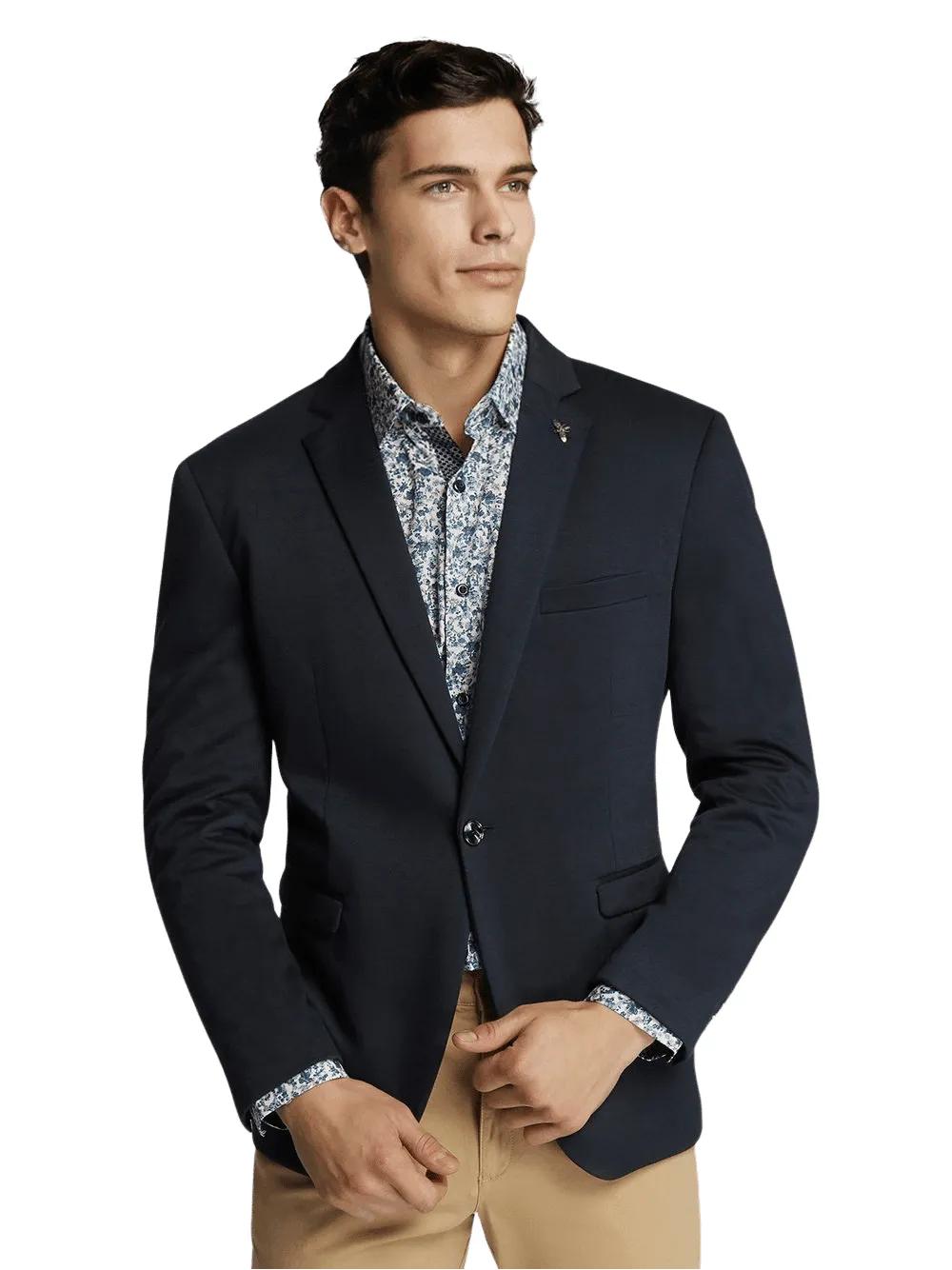 Men's Indigo Trendy Slim Fit Sport Jacket Jacket/Blazer