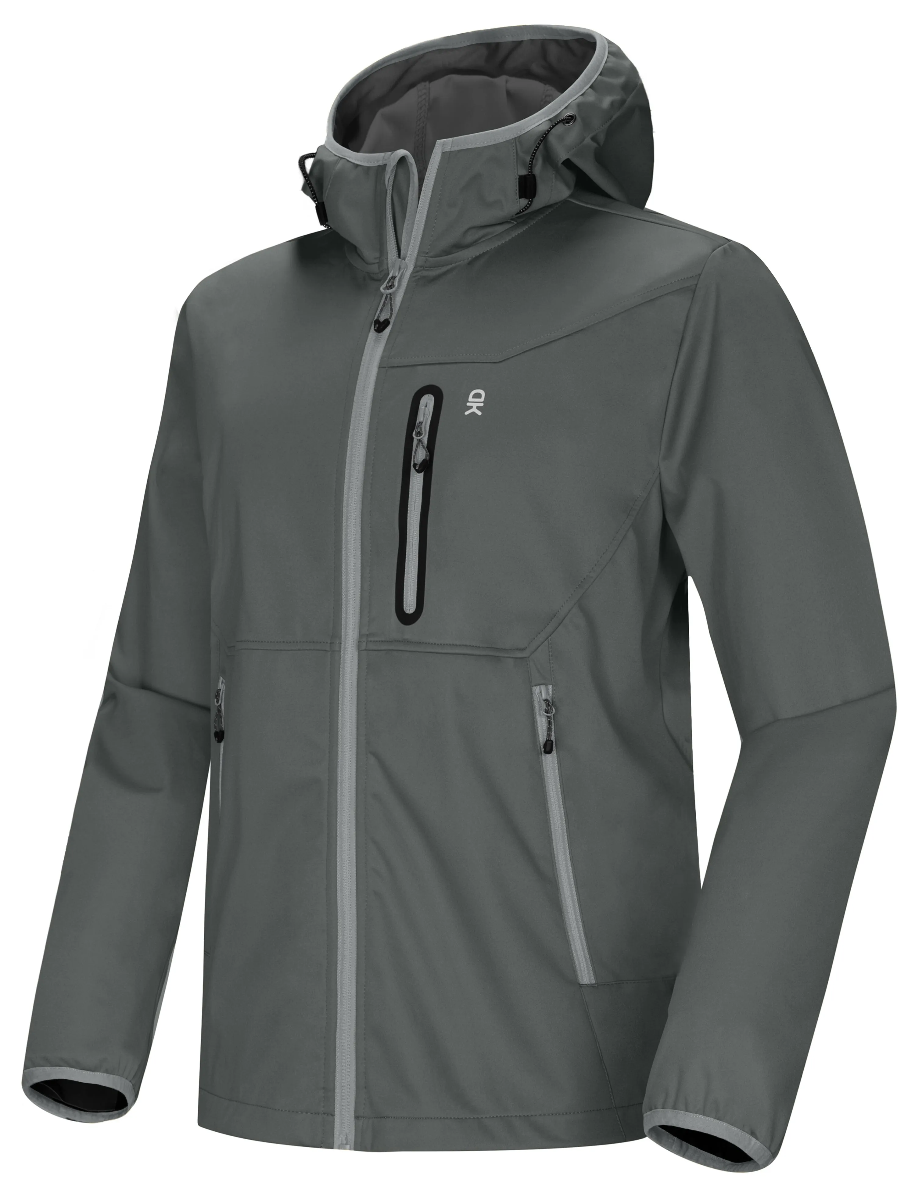 Men's Lightweight Hooded Hiking Softshell Jacket