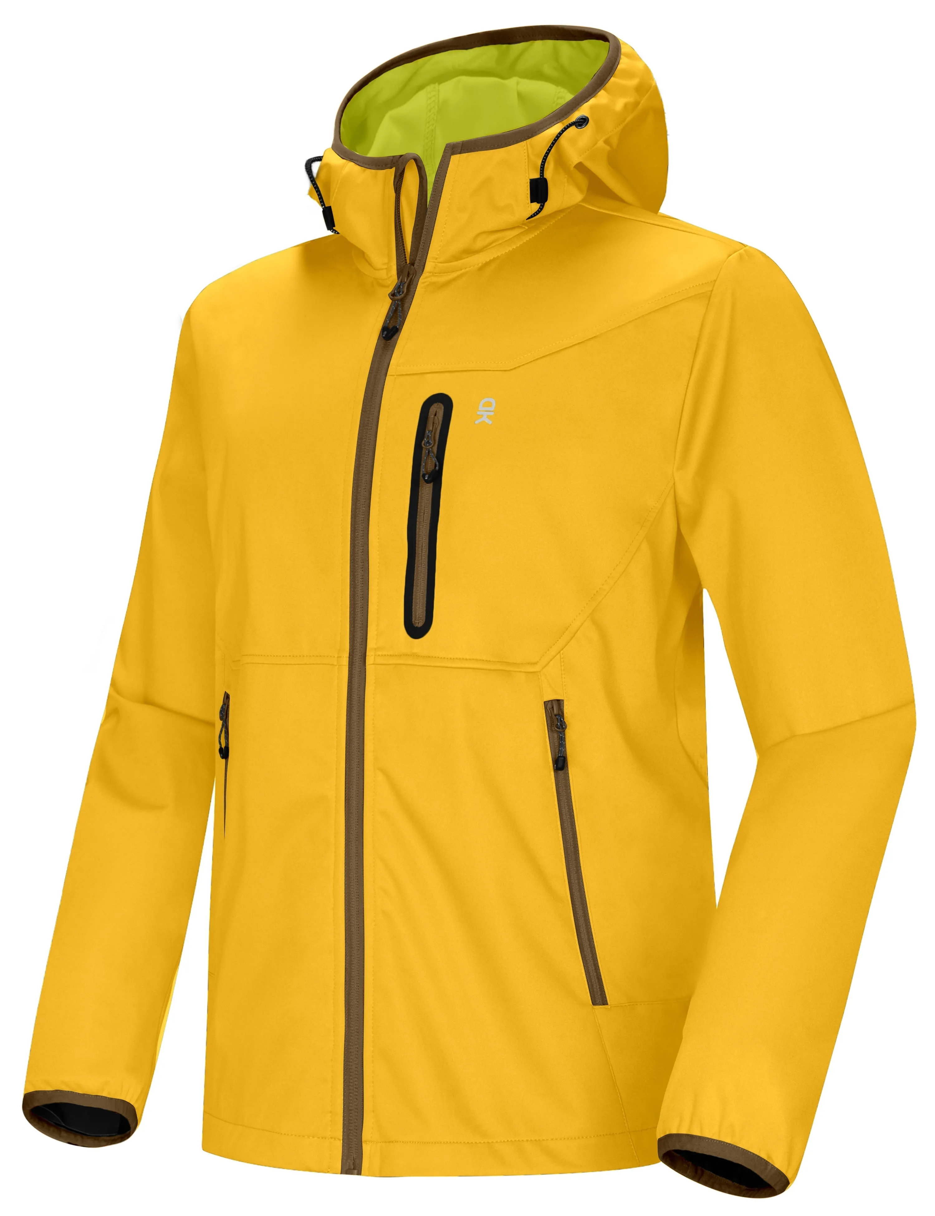 Men's Lightweight Hooded Hiking Softshell Jacket