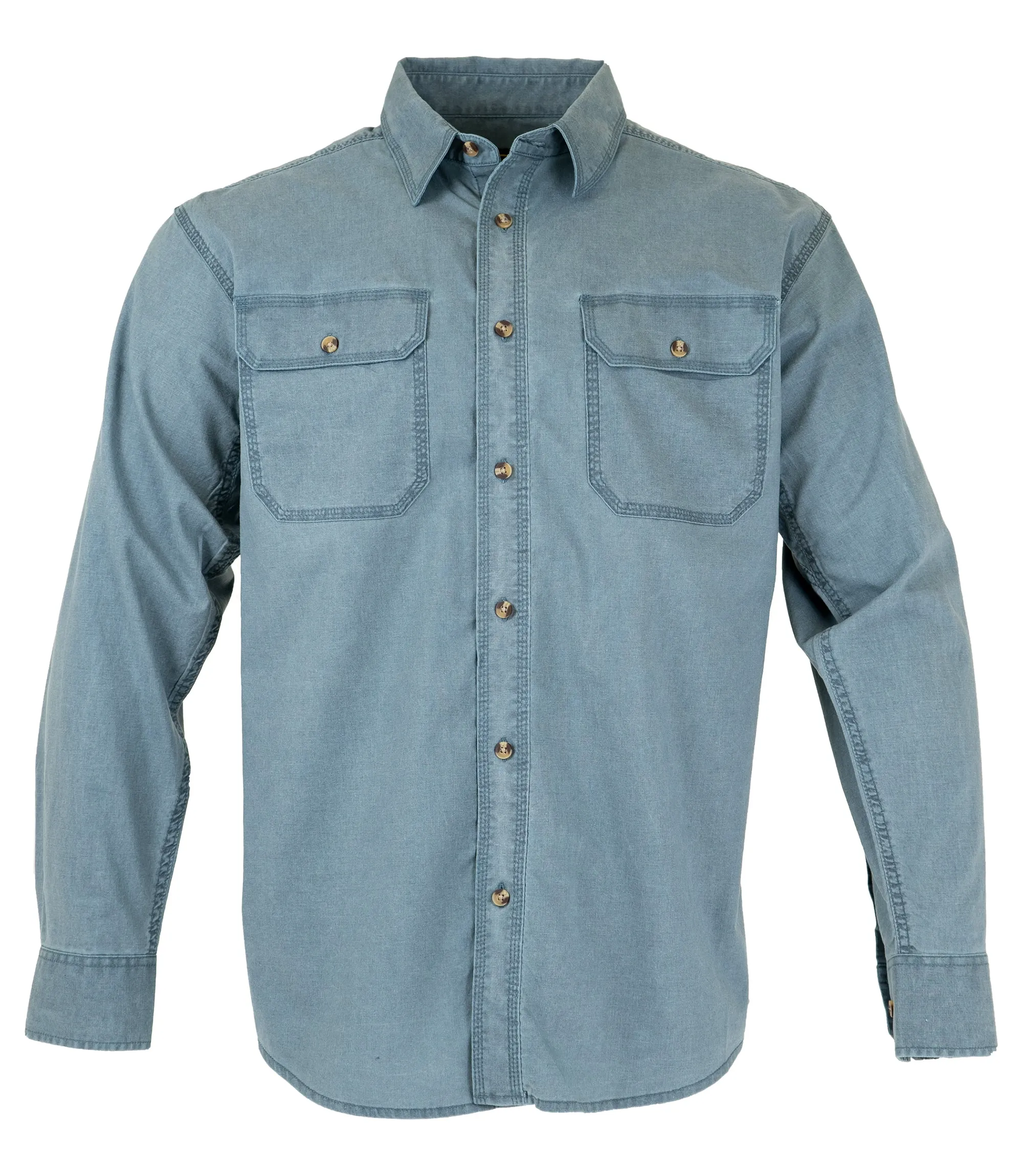 Men's Long Sleeve Weathered Work Shirt