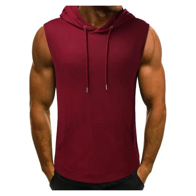 Men's Sleeveless Tank Top with Enhanced Comfort and Practical Pockets