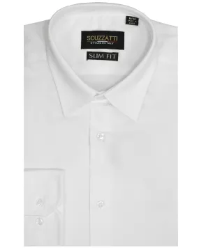 Men's White Fine Twill Cotton Shirt