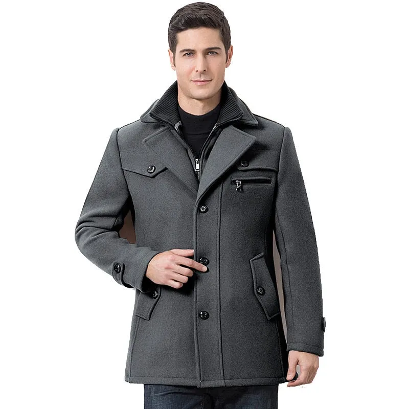 Men's Wool Trench Coat