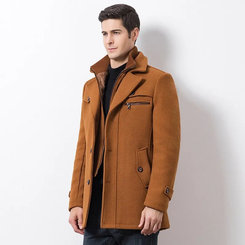 Men's Wool Trench Coat