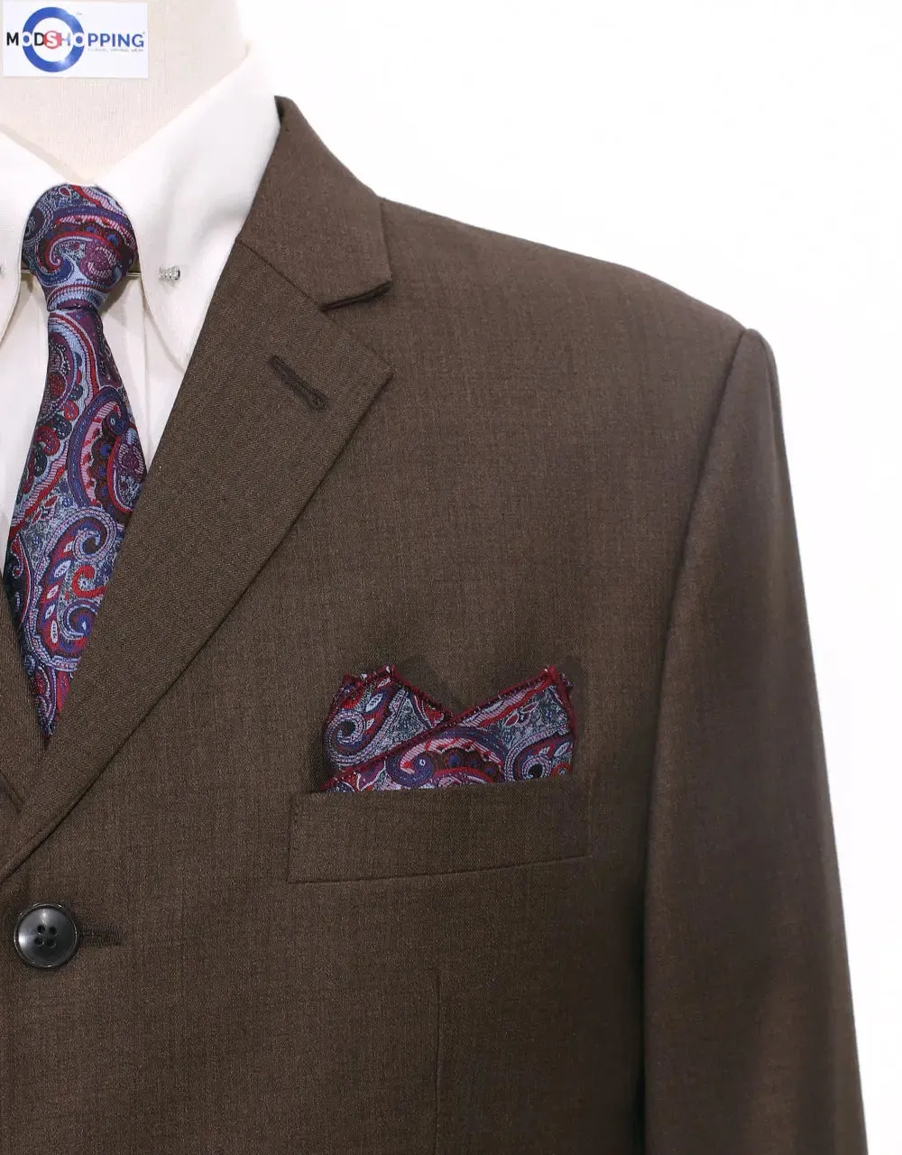 Mod Suit | 60s Style Brown Suit