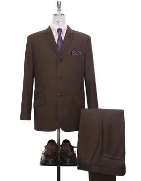 Mod Suit | 60s Style Brown Suit