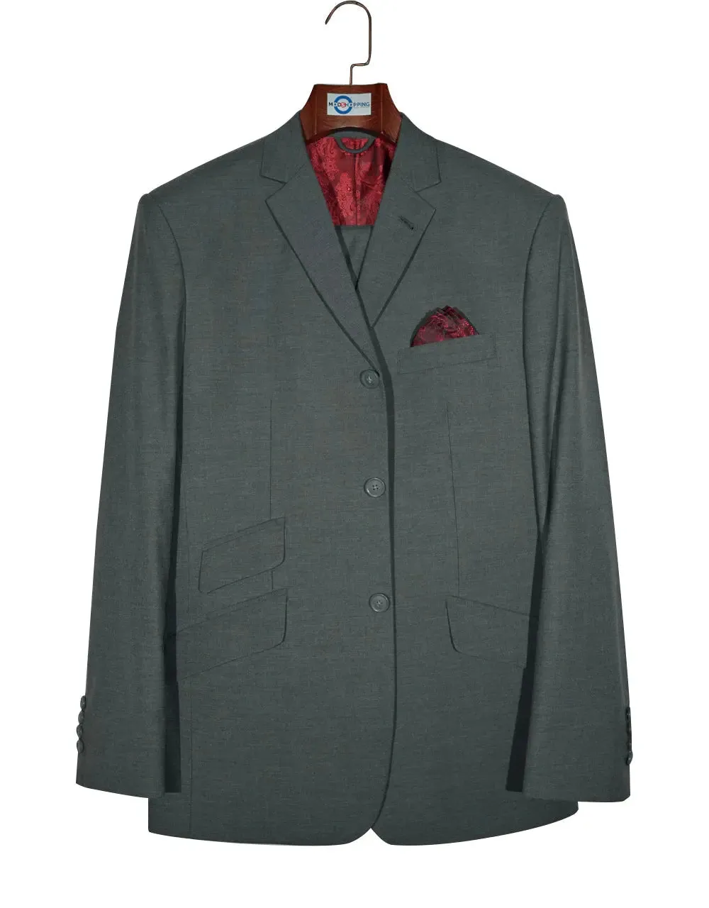 Mod Suit - 60s Style Medium Grey Suit