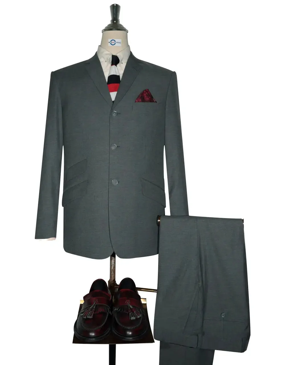 Mod Suit - 60s Style Medium Grey Suit