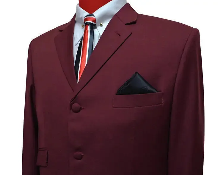 Mod Suit | Burgundy Wedding Suit