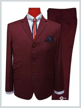 Mod Suit | Burgundy Wedding Suit