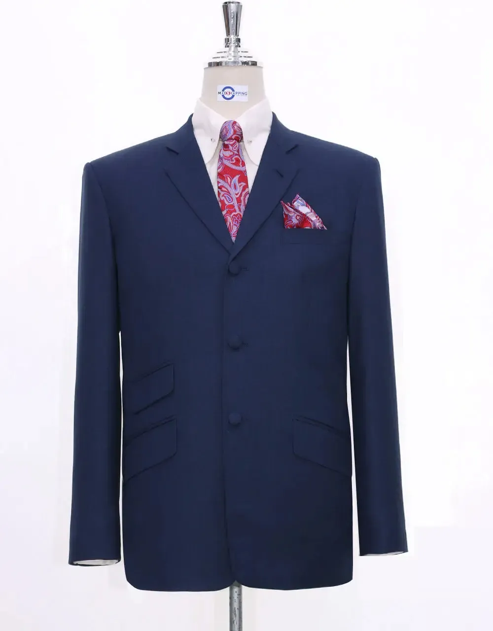 Mod Suit - Pale Navy Blue Suit