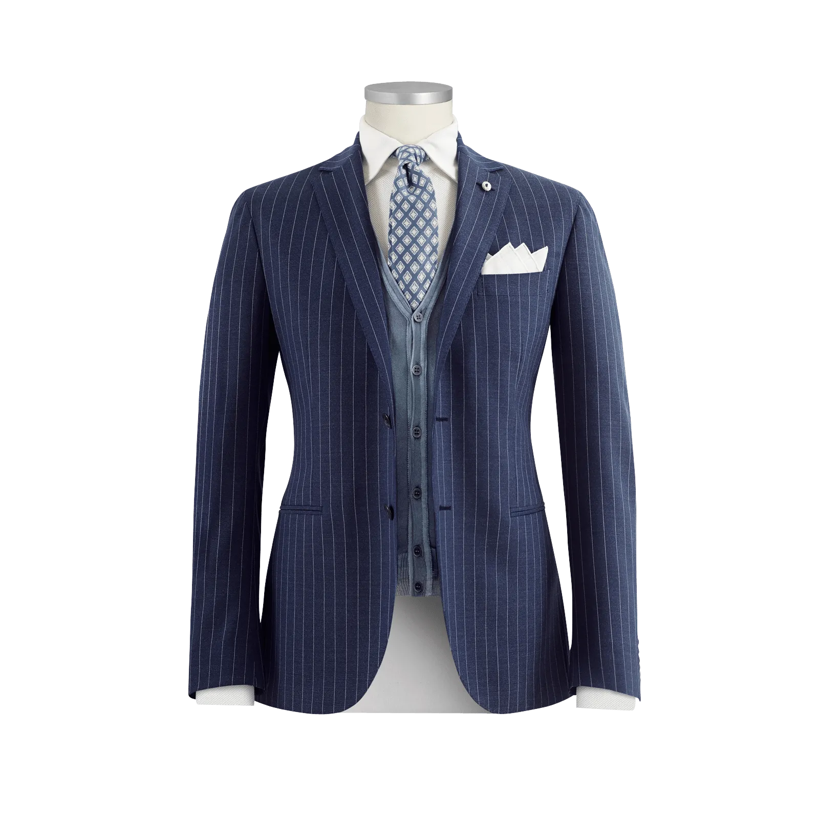 MODERN PINSTRIPE SUIT IN WOOL