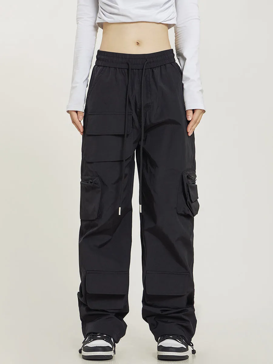 Multi Pocket Elastic Waist Pants