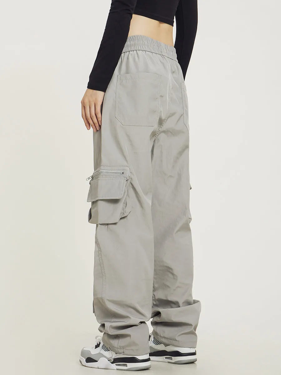 Multi Pocket Elastic Waist Pants