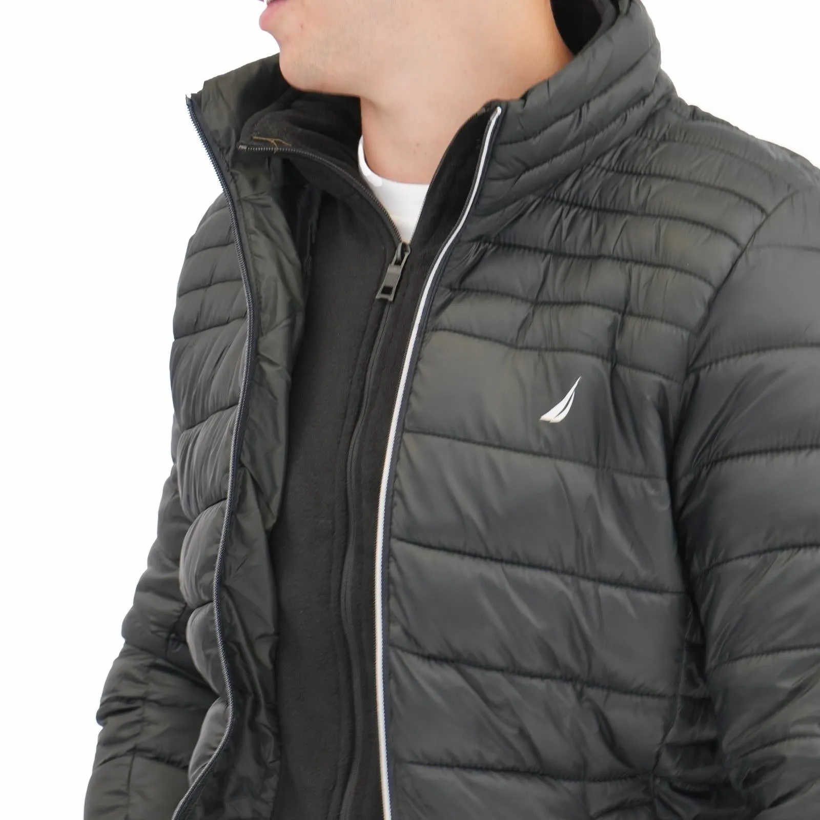 Nautica Performance Double Zip Puffer Jacket Black