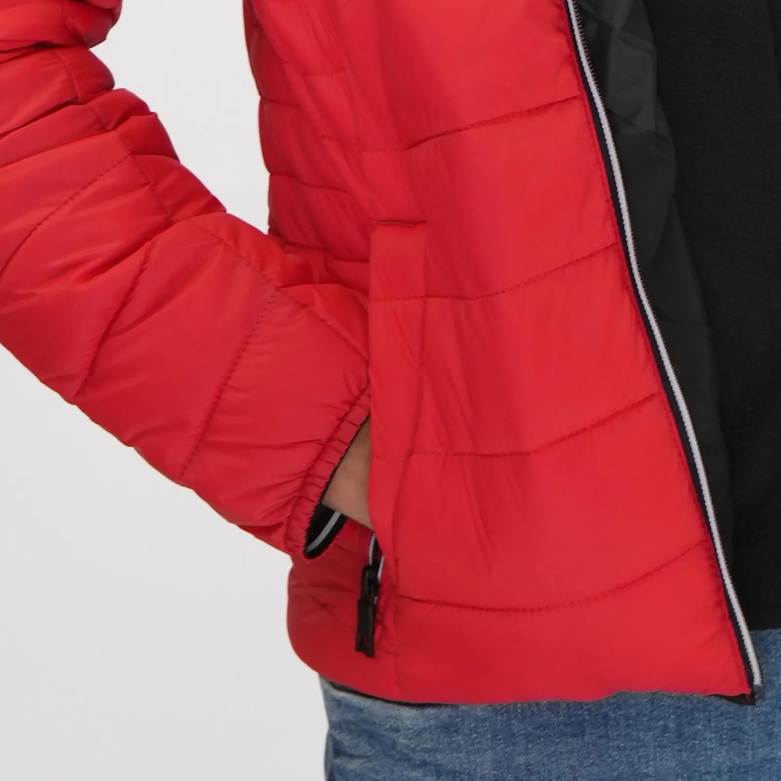 Nautica Performance Double Zip Puffer Jacket Red