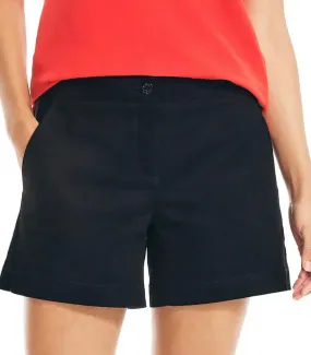 Nautica Women's Tailored Stretch Cotton Twill Shorts Slant Pockets