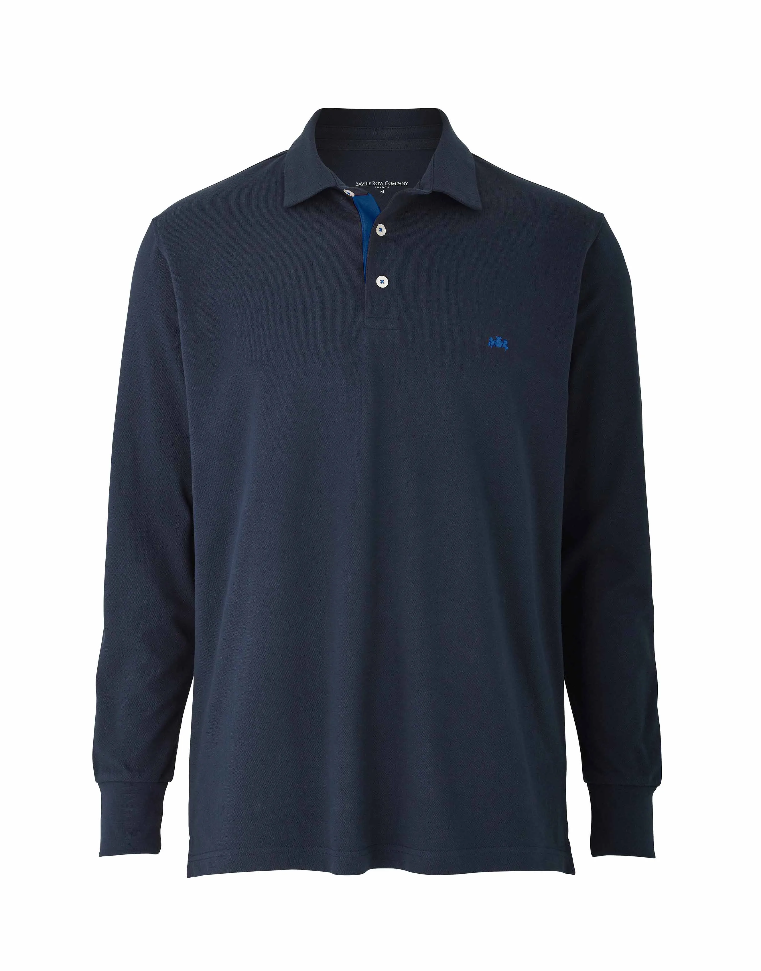 Navy Long Sleeve Polo Shirt