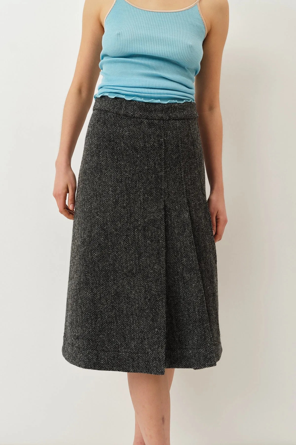 Nicoline Skirt — Herringbone Grey