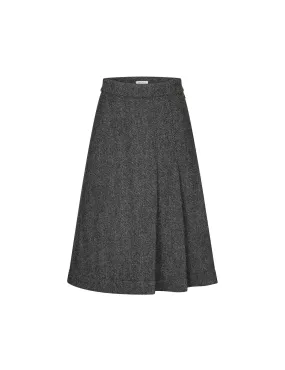 Nicoline Skirt — Herringbone Grey