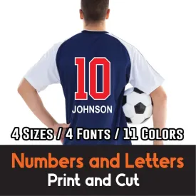 Numbers and Letters Print and Cut HTV