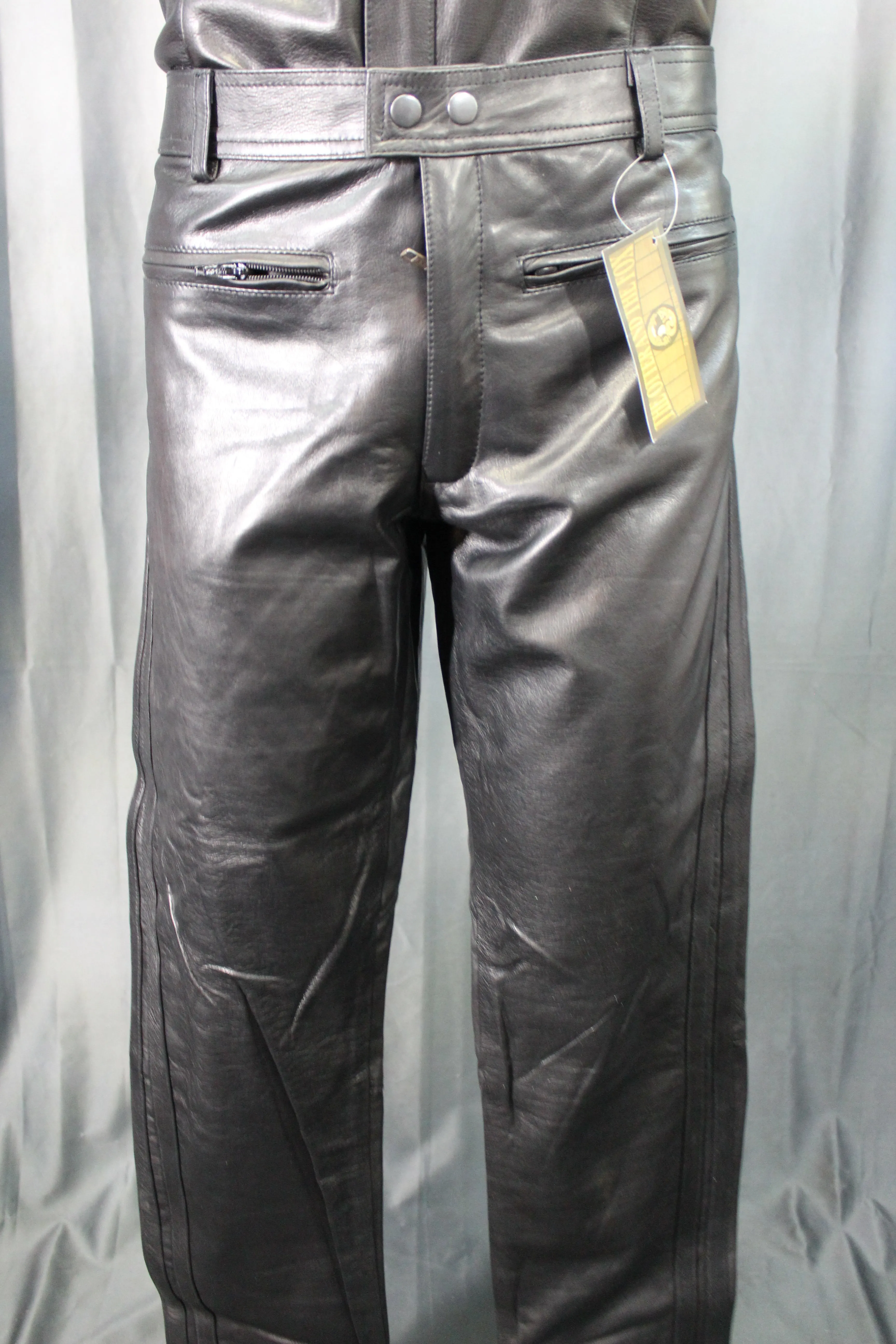 OnF Leather Formal Pants in Black