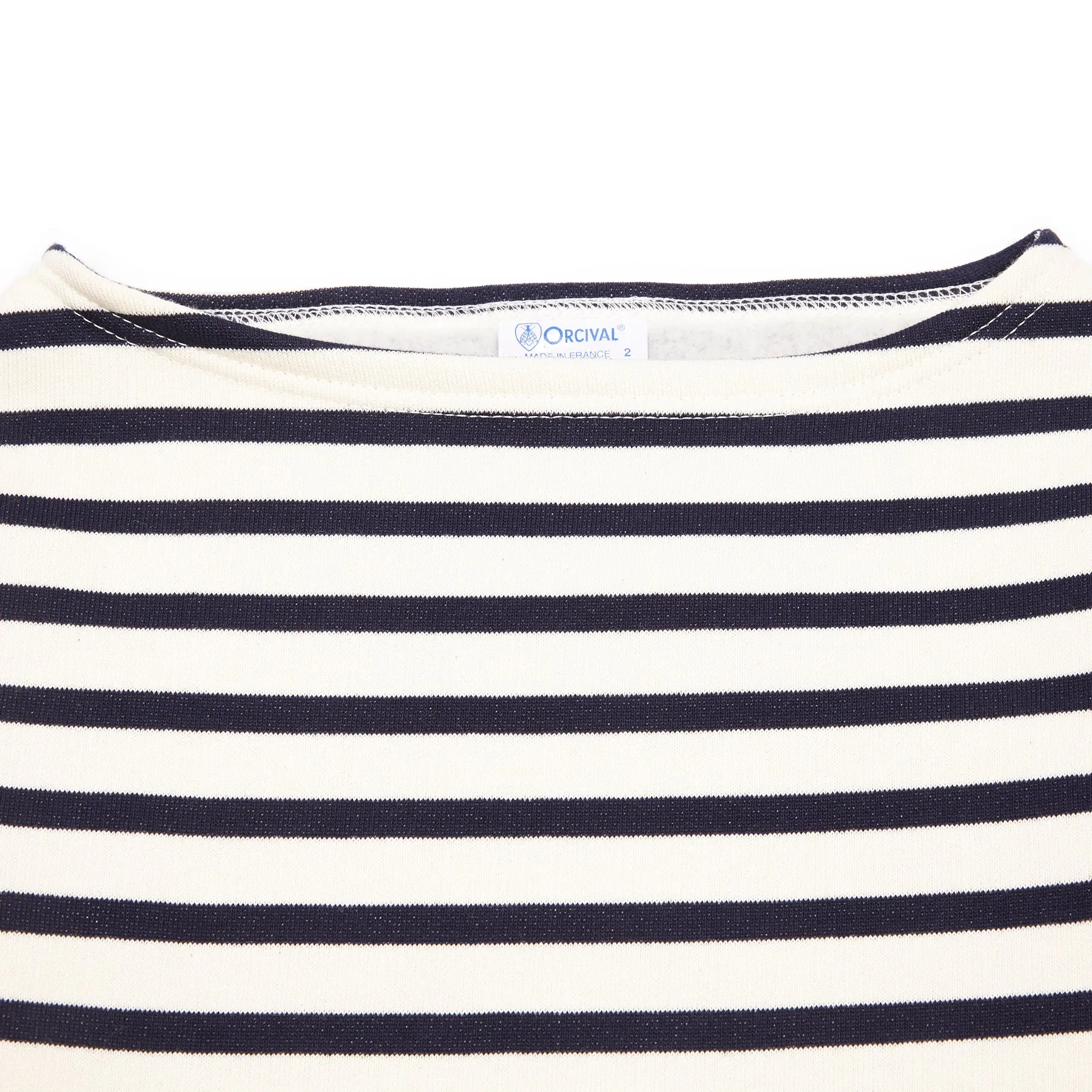 Orcival Long Sleeve Marinière T-shirt in Ecru / Navy