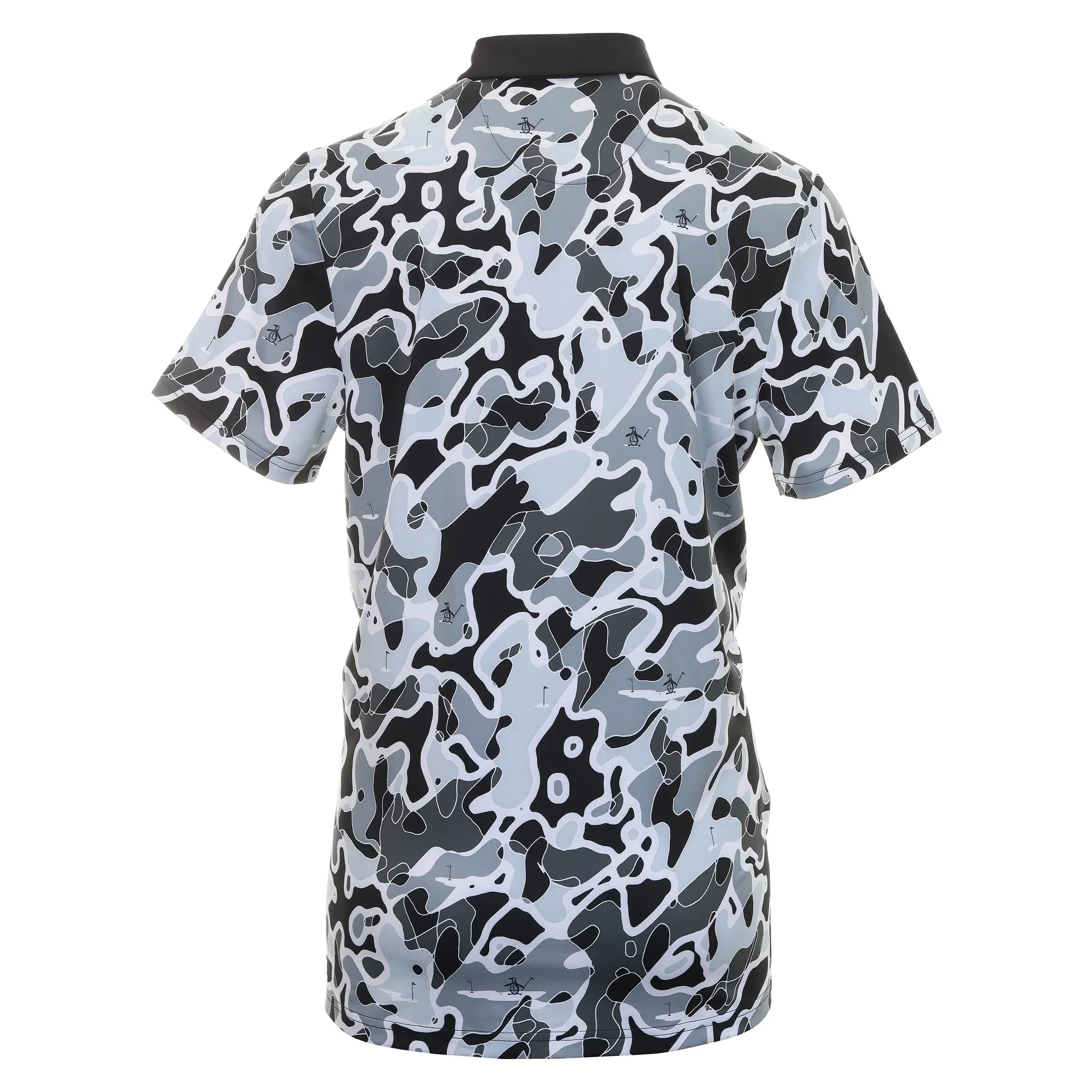 Original Penguin Mens Golf Bunker Print Polo Shirt - CAVIAR