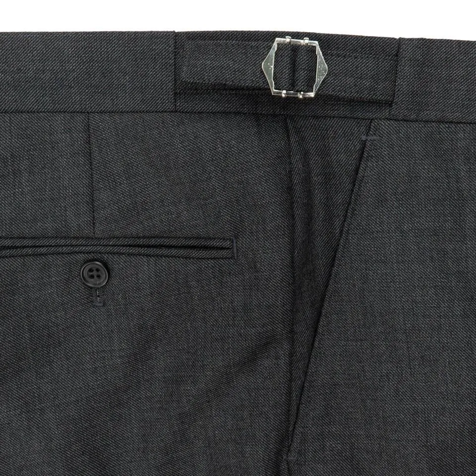 Pleated Suit Pants - Plain Grey