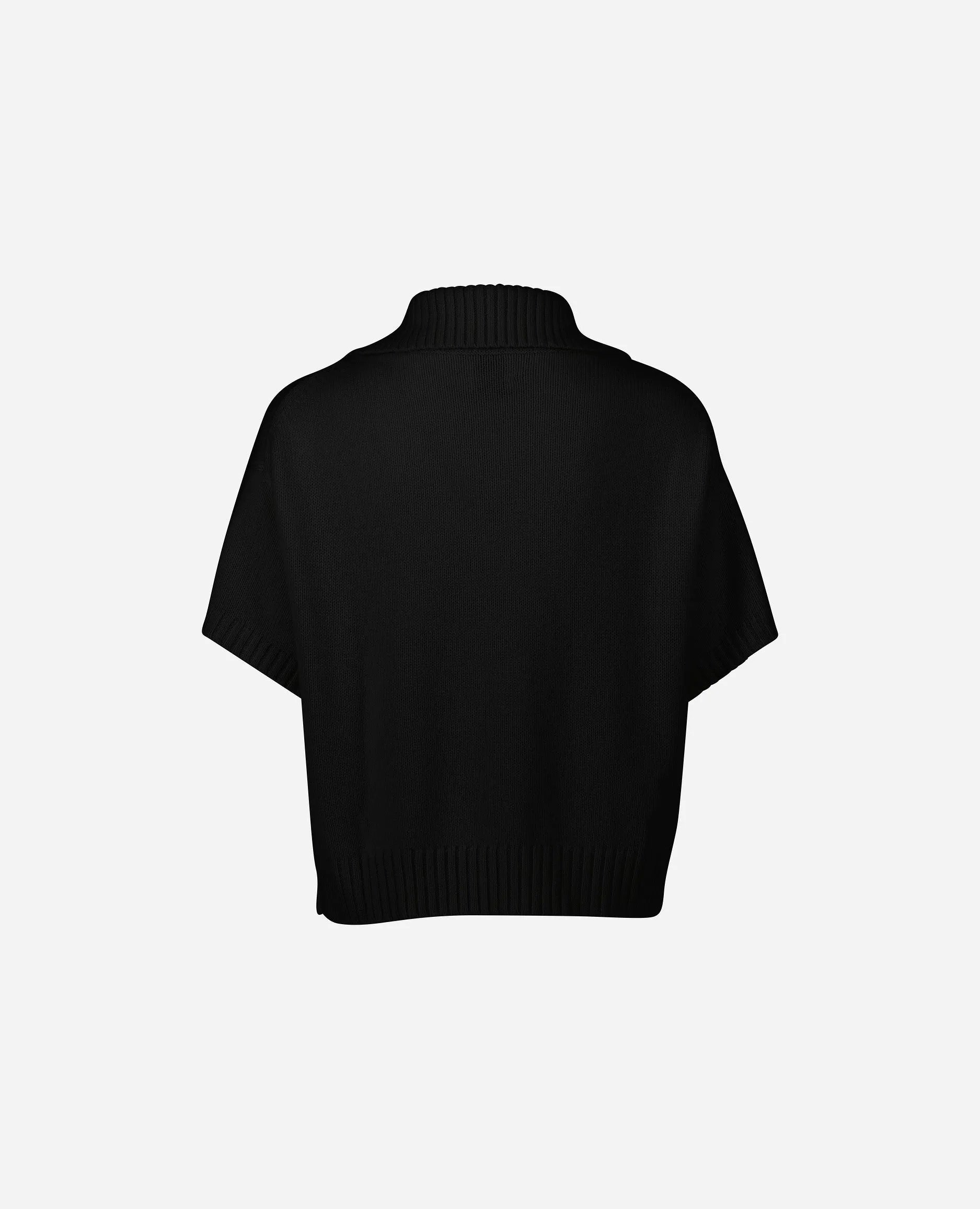 Polo Pullover aus Cashmere in Schwarz