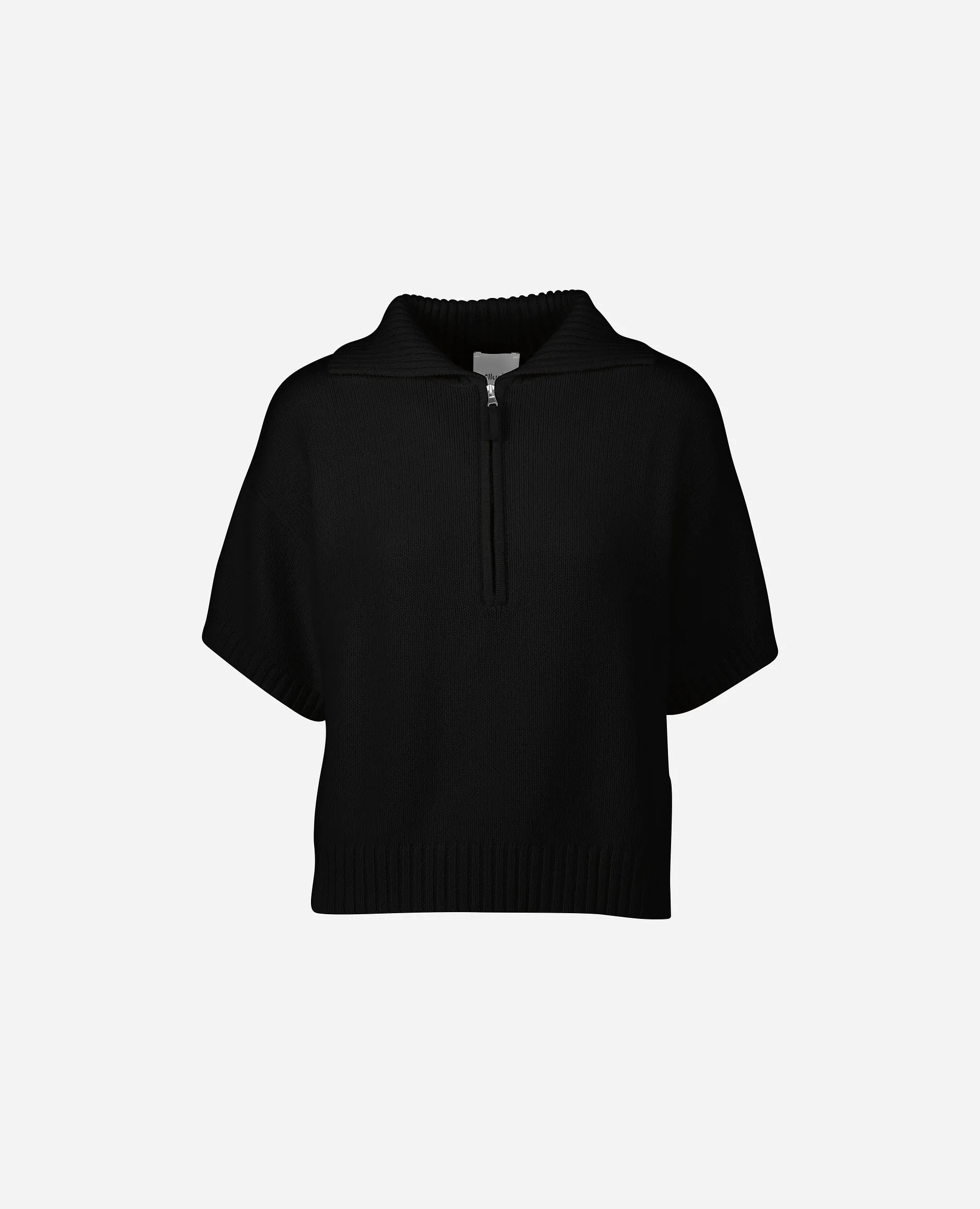 Polo Pullover aus Cashmere in Schwarz