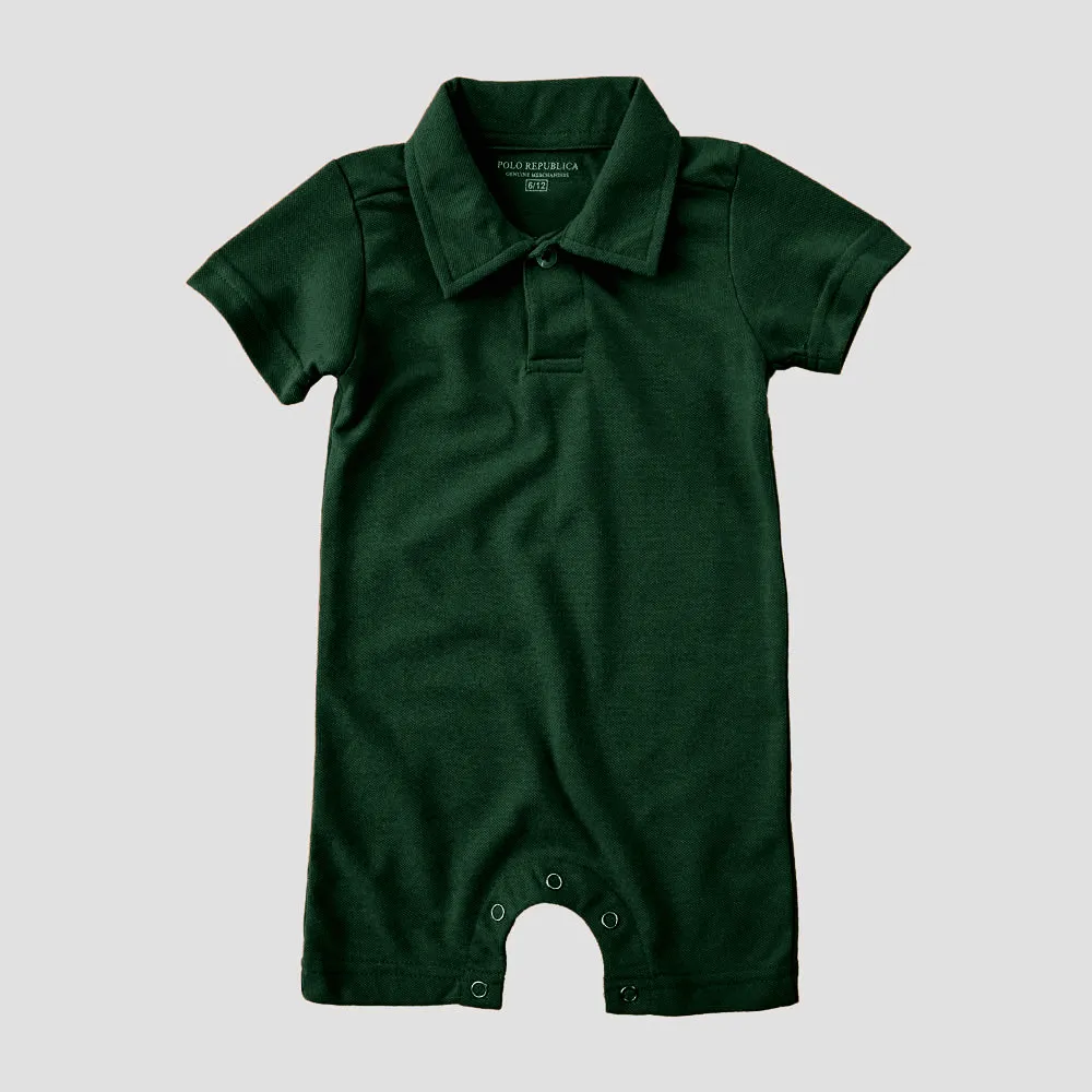 Polo Republica Essentials Short Sleeve Pique Polo Baby Romper