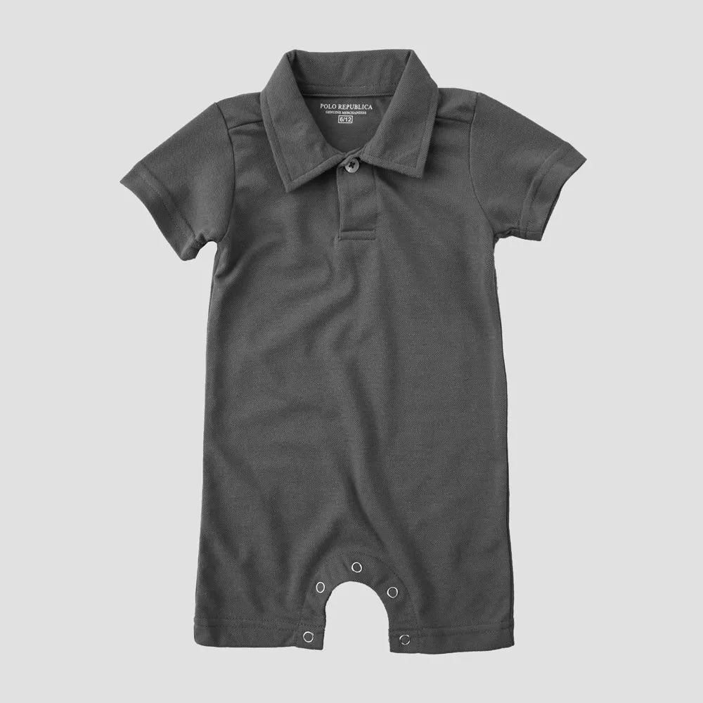 Polo Republica Essentials Short Sleeve Pique Polo Baby Romper