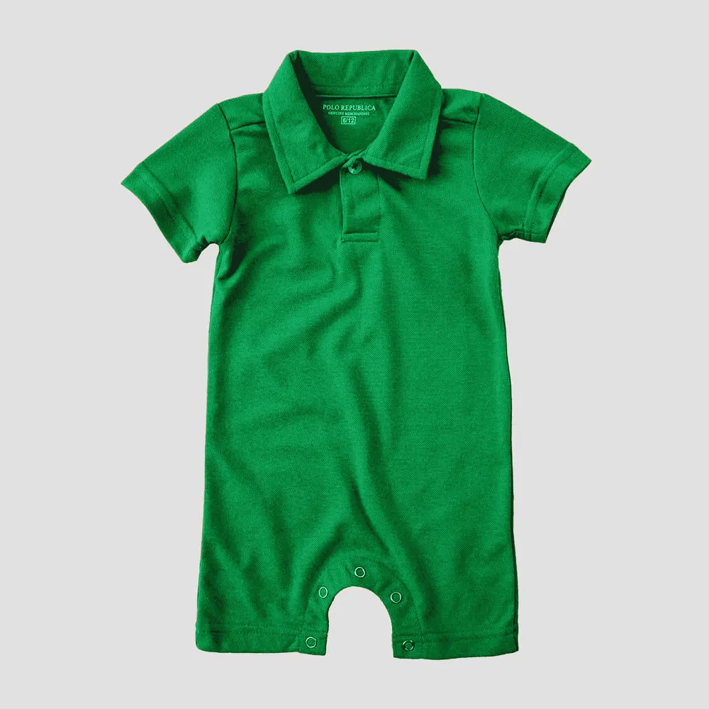 Polo Republica Essentials Short Sleeve Pique Polo Baby Romper