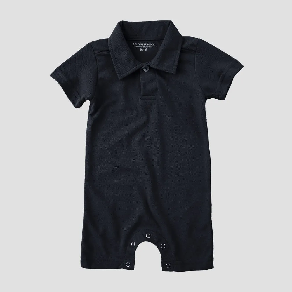 Polo Republica Essentials Short Sleeve Pique Polo Baby Romper