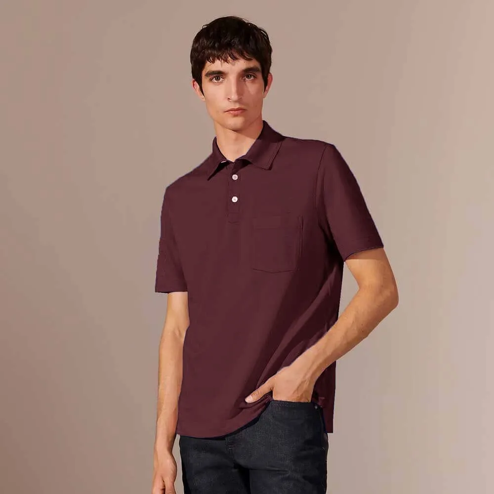 Polo Republica Men's Essentials Tailored Collar Pocket Polo Shirt