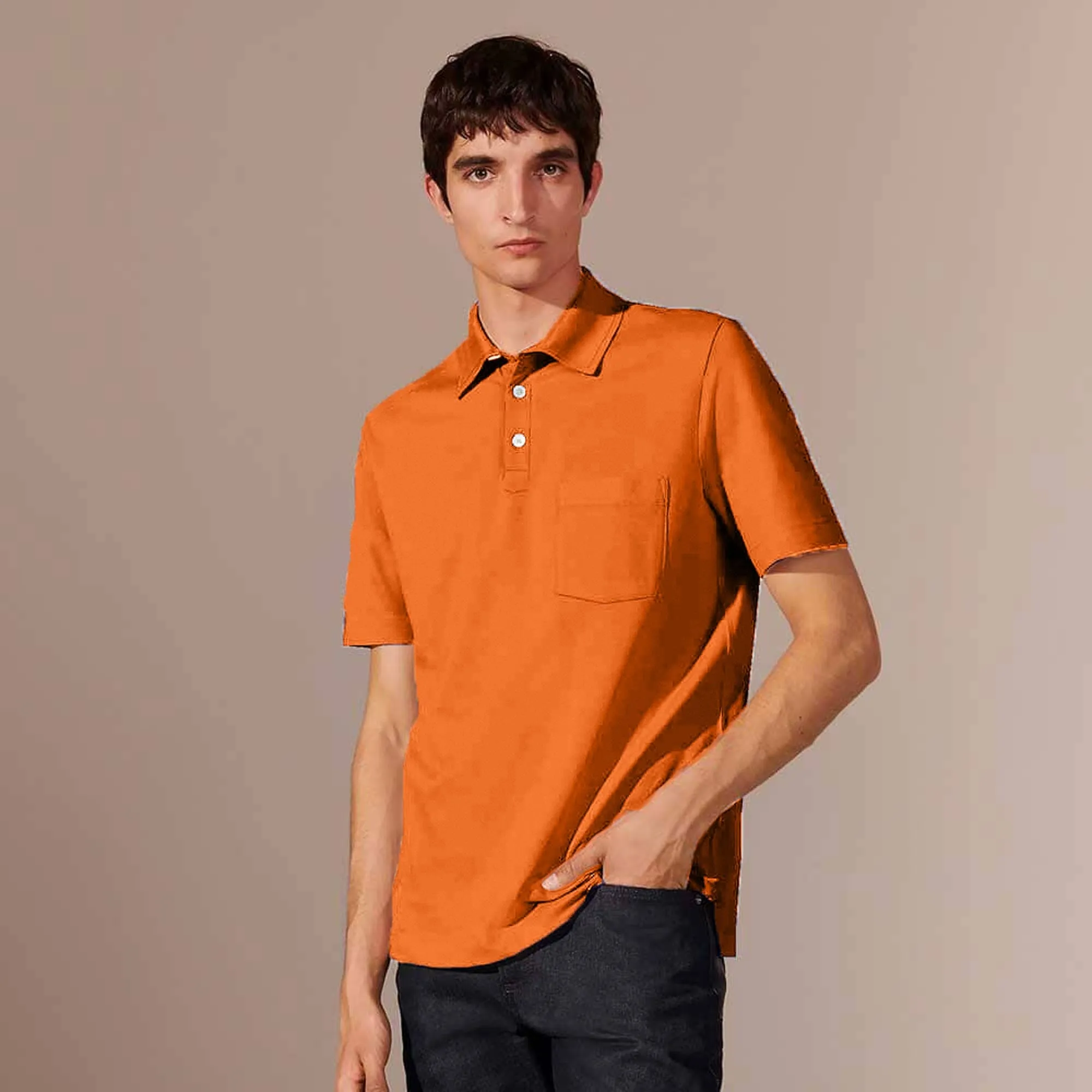 Polo Republica Men's Essentials Tailored Collar Pocket Polo Shirt