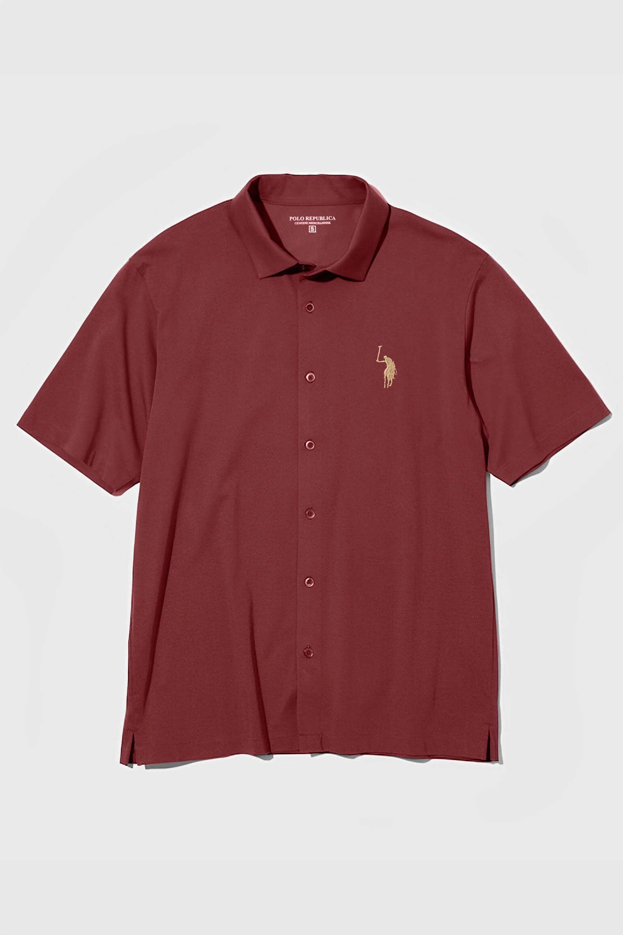 Polo Republica Men's Pony Embroidered Short Sleeves Casual Shirt