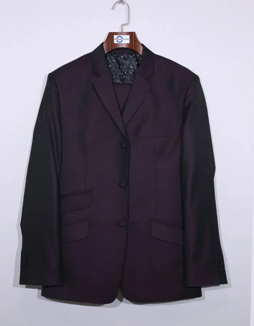 Purple and Black Two Tone Suit