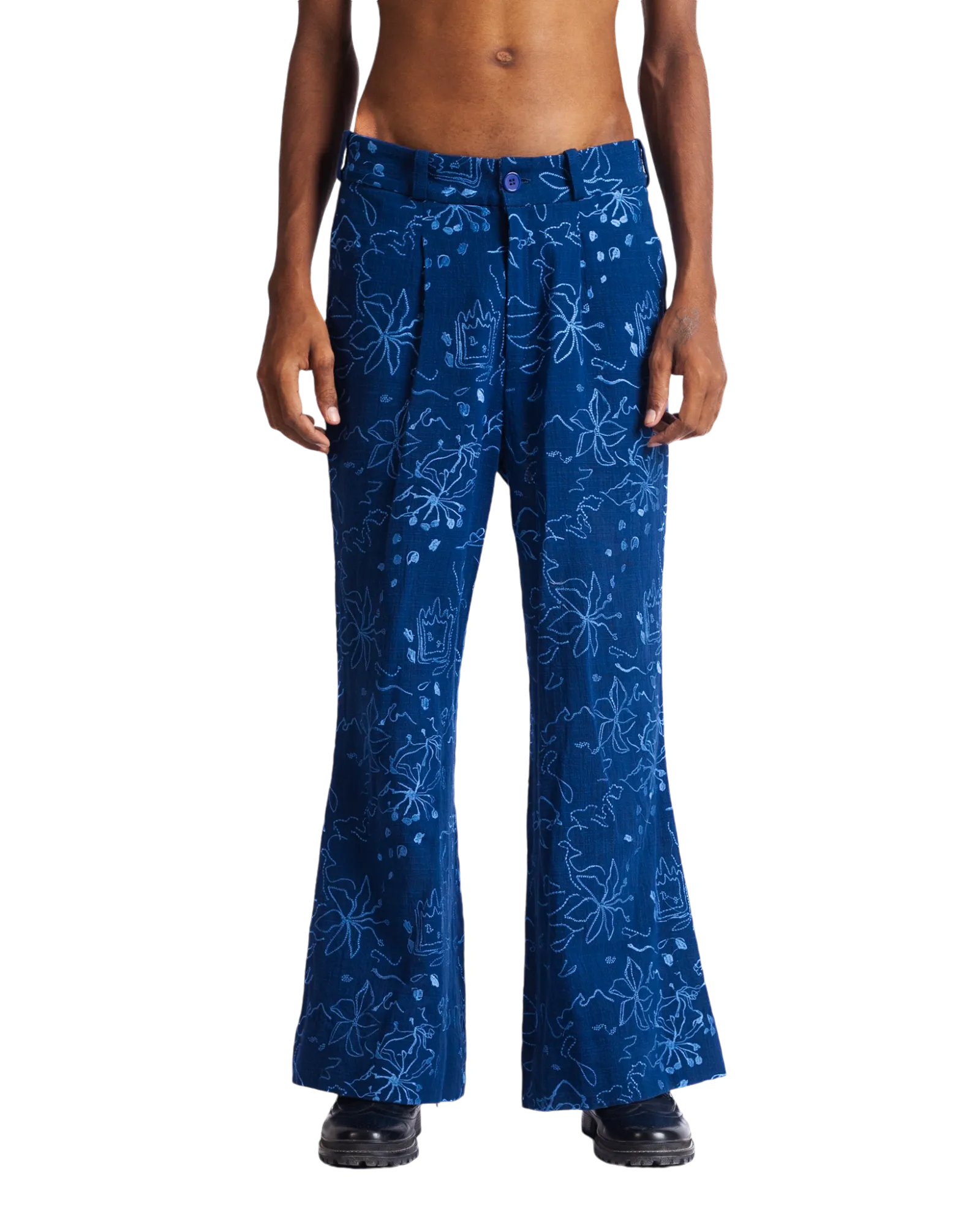 "WALLFLOWER" KHADDAR PANTS