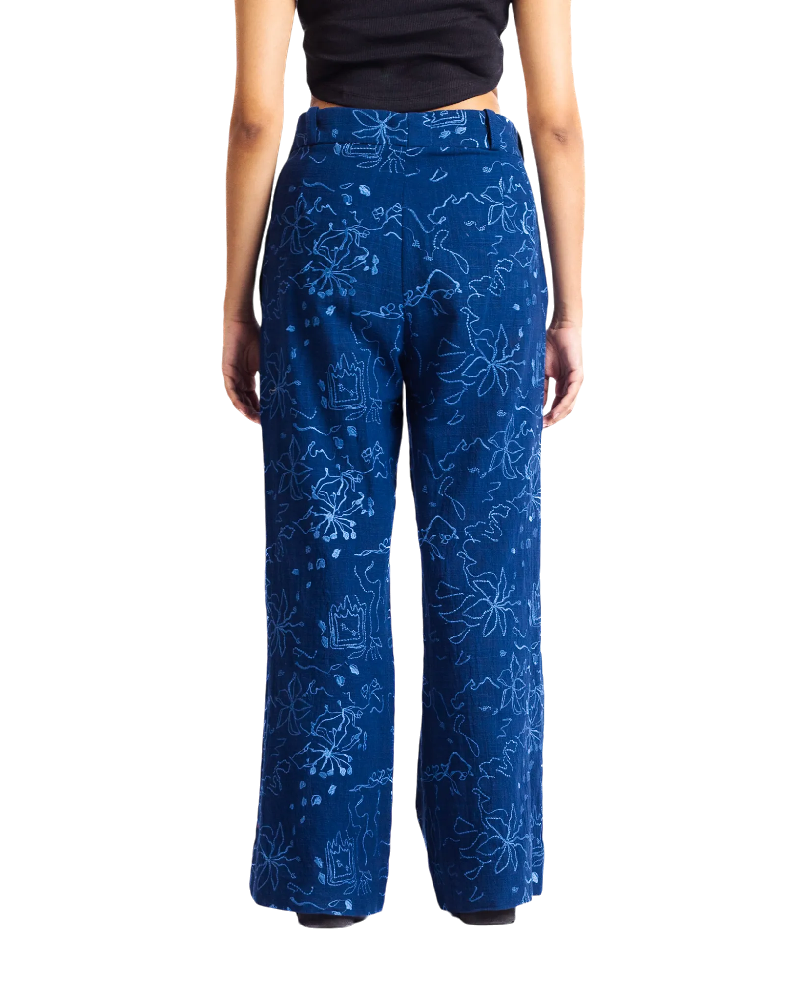 "WALLFLOWER" KHADDAR PANTS