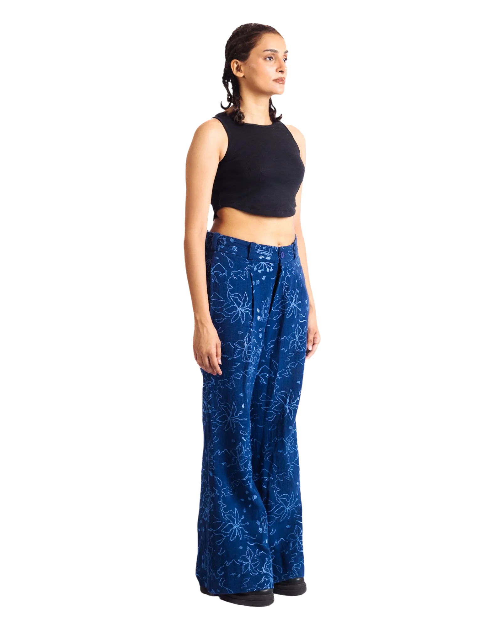 "WALLFLOWER" KHADDAR PANTS