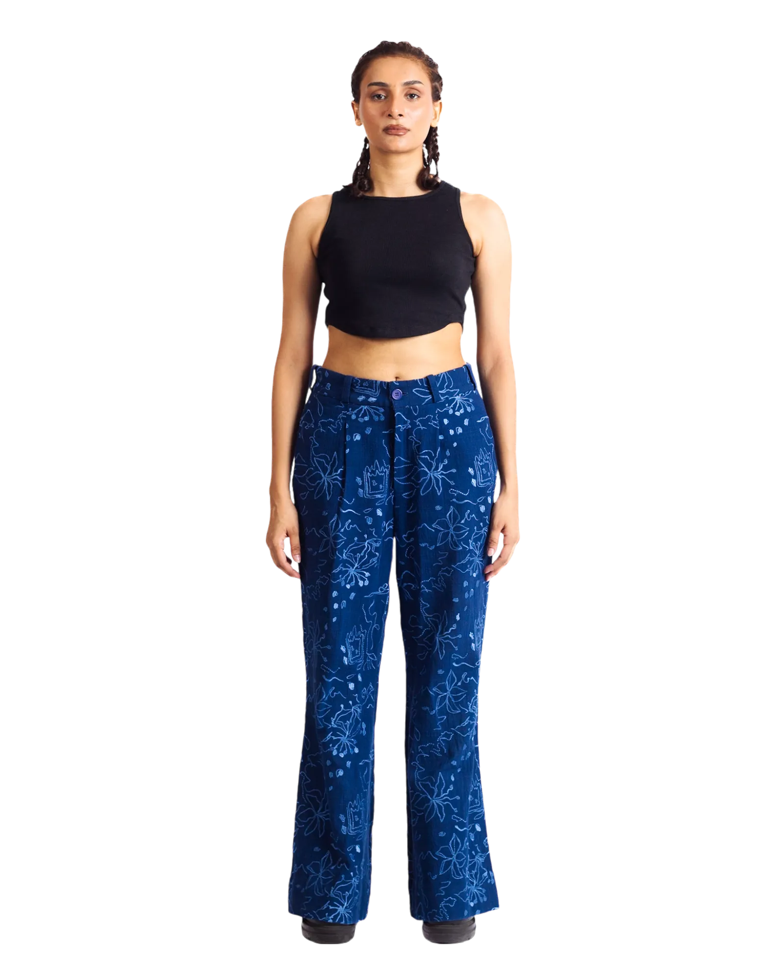 "WALLFLOWER" KHADDAR PANTS