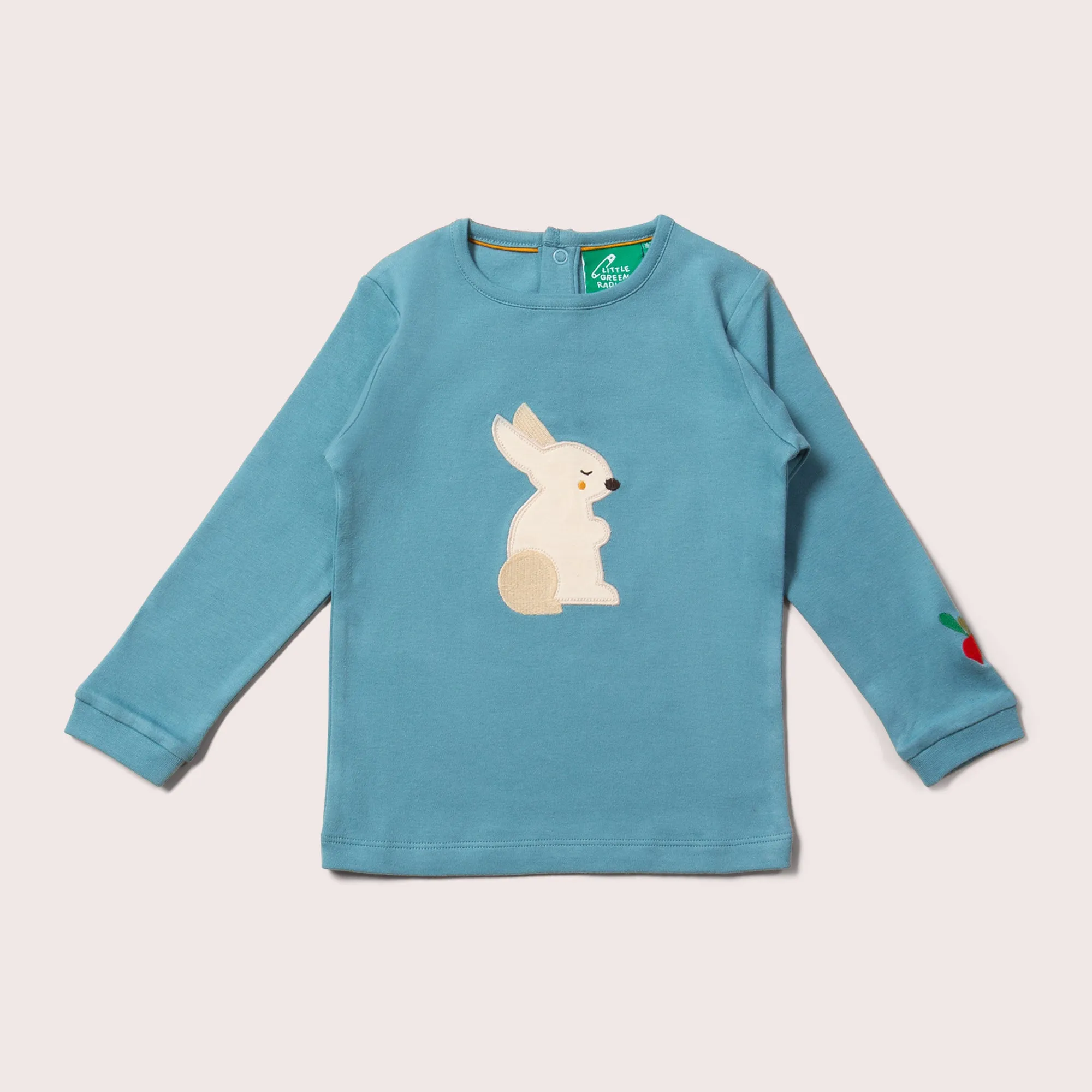 Radish Rabbit Applique Long Sleeve T-Shirt